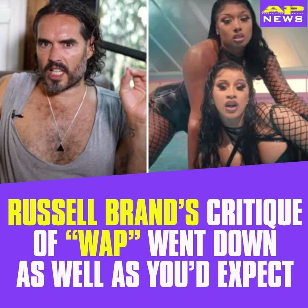 Alternative Pressさんのインスタグラム写真 - (Alternative PressInstagram)「@russellbrand is being accused of “mansplaining” @iamcardib and @theestallion's viral collab “WAP” in a new critique video⁠ LINK IN BIO⁠ .⁠ .⁠ .⁠ #russellbrand #cardib #megantheestallion #wap #alternativepress #altpress」8月21日 9時01分 - altpress