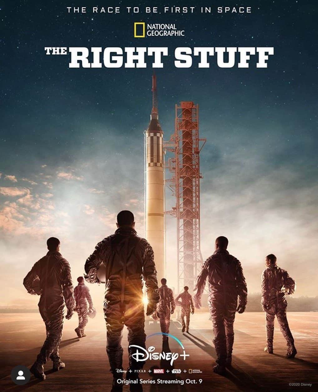 ジョーダン・ウッズ=ロビンソンのインスタグラム：「Hey y’all! Tune into The Right Stuff on Disney+ launching October 9th. This is going to be a great series with some incredibly talented folks and you just might see me pop up. Over and out!」