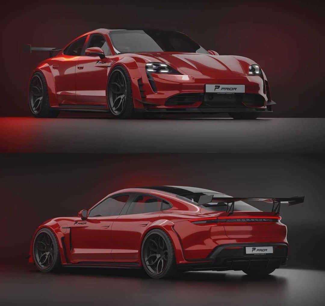 CARLiFESTYLEさんのインスタグラム写真 - (CARLiFESTYLEInstagram)「Widebody Porsche Taycan Turbo S by @priordesignusa. What do you guys think? #carlifestyle」8月21日 13時07分 - carlifestyle