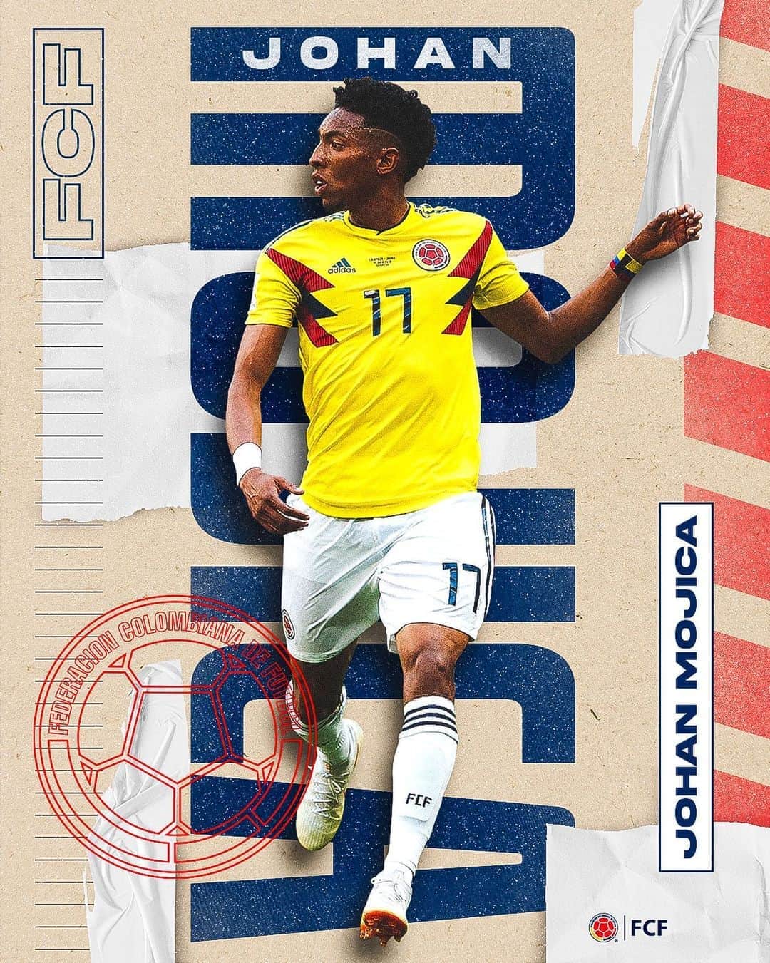 サッカー コロンビア代表チームのインスタグラム：「¡Felices 2⃣8⃣ Mundialista! 🌎  @johanmojica está de cumpleaños y queremos celebrarlo junto a él 🥳.  ¡Abrazo de gol ⚽️!」