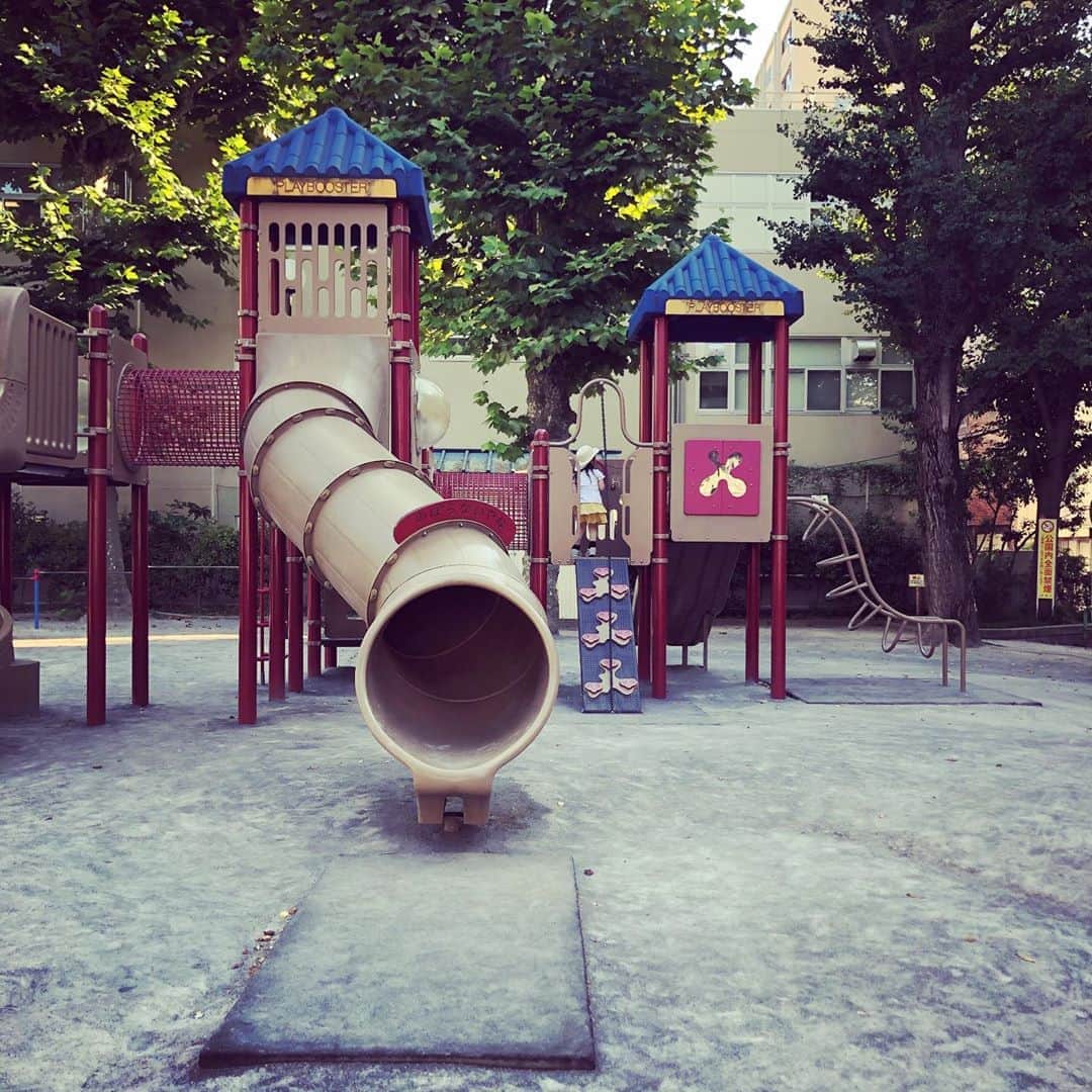 池上真麻さんのインスタグラム写真 - (池上真麻Instagram)「幼稚園お迎え後に長女と資材調達へ。 某社の新作リボンが可愛すぎて釘付けでした。またリボン増えてしまうしどうしようかなぁ。でもあれいいなぁ。よく考えよう。 . そして東京堂近くの公園へ。3歳すぎても近所の公園では滑り台を滑れなかった子。たくましく遊具でひとりで遊べるようになりました。遅咲き遅咲き。 . #ベビーシャワー  #ダイパーケーキ #オムツケーキ #姉妹ママ #ワーキングマザー  #4歳 #年少さん」8月21日 23時29分 - marsaikegami