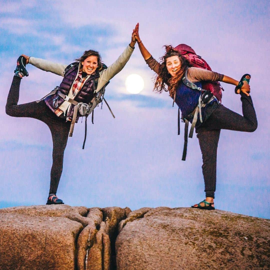 のインスタグラム：「Rolling with the OMies in Acadia Main.  #lordofthedancepose」