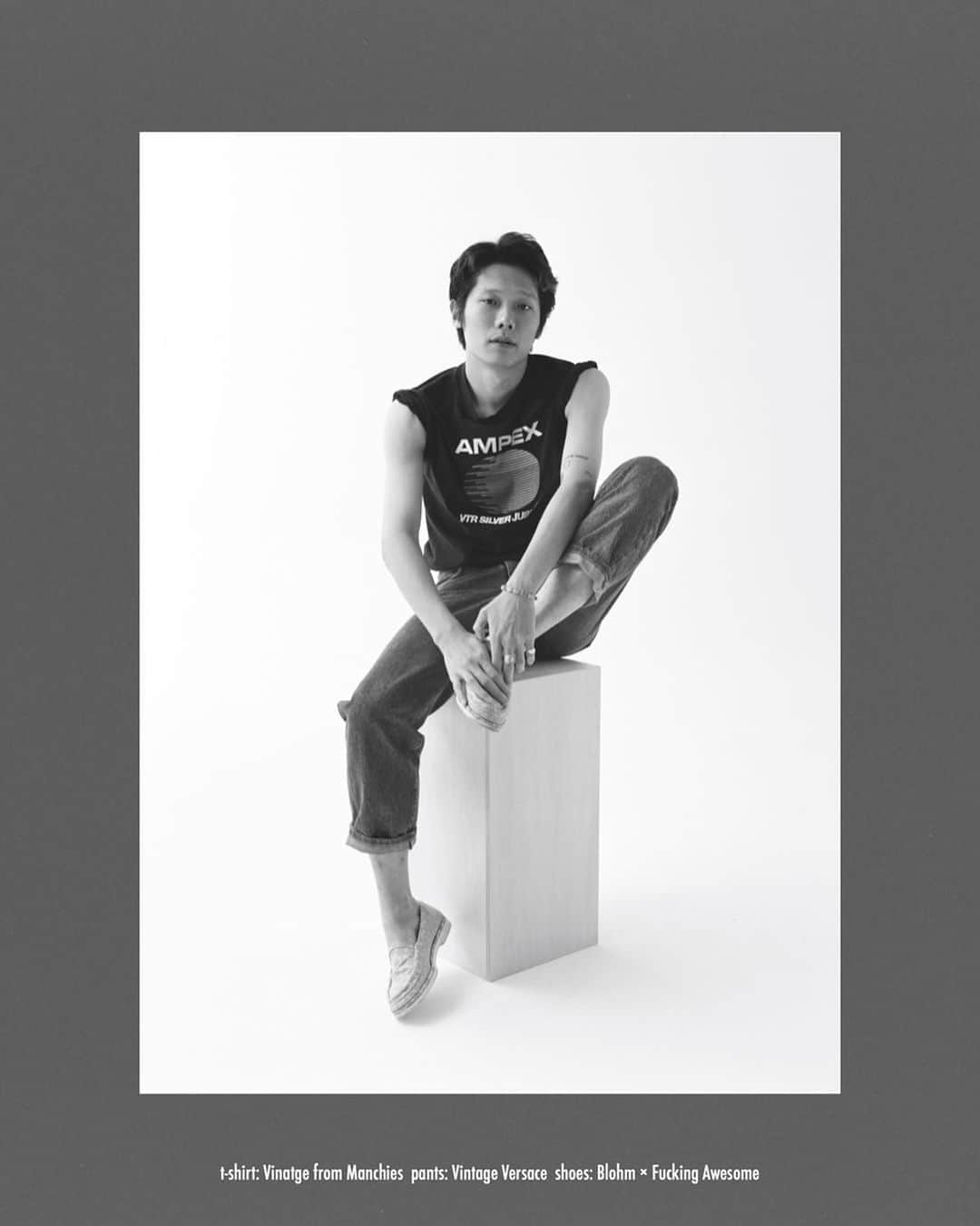 松㟢翔平のインスタグラム：「YANKEE﻿ 3 Photographs Yohei Uchida @yoheyuchida  ﻿ Styling ﻿ Miho Miyakawa @always.sleepy.mho  Hiroaki Nagahata @magazinestudy ﻿ ﻿ Hair & Make-up Narumi Tsukuba @narumi_tsukuba Camera assistant Kondo Taketo @kondtaketo」