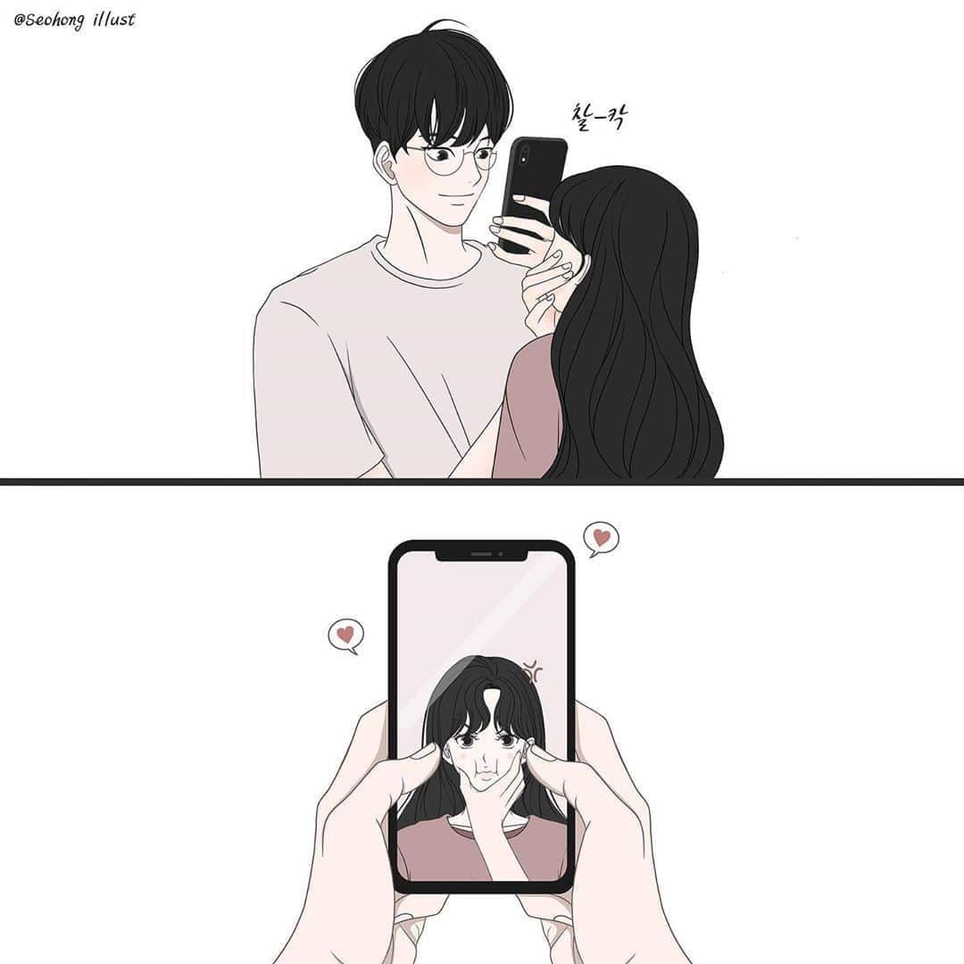 9GAGさんのインスタグラム写真 - (9GAGInstagram)「When she’s angry but still the cutest 🥰Follow @couple for more #couplegoals⠀ -⠀ ✏️ @seohong_illust⠀⠀ -⠀ #couple #relationship #girlfriend #boyfriend」8月21日 17時00分 - 9gag