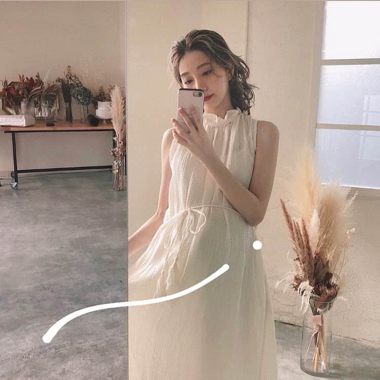 松尾 瞳のインスタグラム：「きのう💐💐💐 . #出産前ラスト撮影 #マタニティフォト」