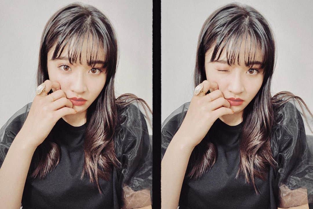 若林真帆のインスタグラム：「いつもは着ないトップス👕👕」