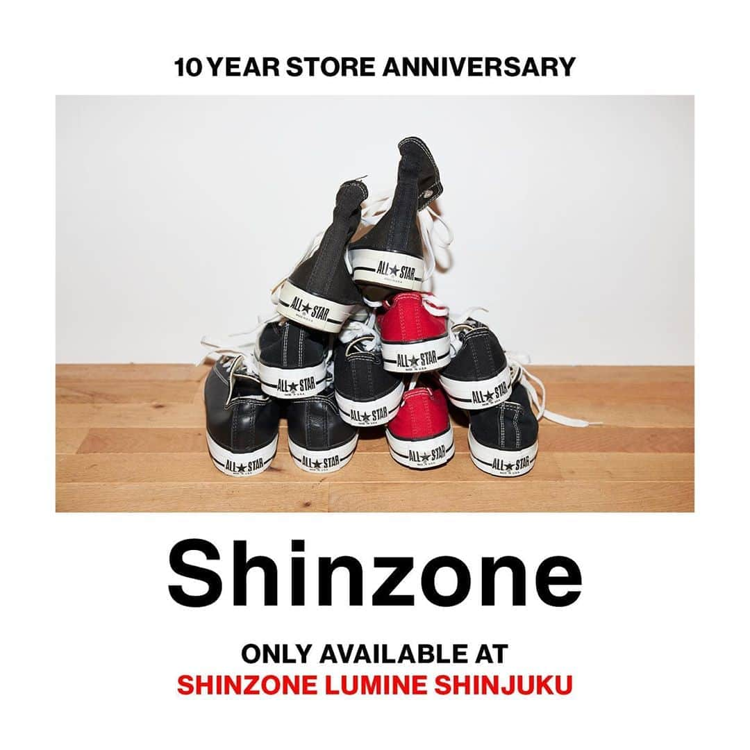 マイダルタニアンさんのインスタグラム写真 - (マイダルタニアンInstagram)「【 Shinzone LUMINE SHINJUKU 10TH YEAR ANNIVERSARY! 】﻿ ﻿ ﻿ Shinzone ルミネ新宿店は、9/3(木)をもちまして" 10周年 " を迎えます。 ﻿ ﻿ これもひとえに皆さまのご愛顧の賜物と心より感謝申し上げます。 ﻿ ﻿ 10周年を記念し、9/1(火)よりヴィンテージコンバースを数量限定で発売いたします。﻿ 80's〜90's MADE IN USAの状態の良い物が揃います。﻿ ﻿ この機会にぜひShinzone ルミネ新宿店へお立ち寄りくださいませ！﻿ ﻿ ﻿ #shinzone #シンゾーン﻿ #10thyearanniversary﻿ #limited #vintageconverse﻿ #madeinusa ﻿ #shinjuku﻿ #shinzonelumineshinjuku」8月21日 19時21分 - shinzone_official