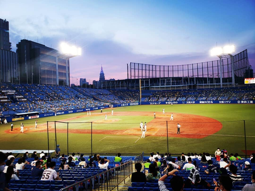 上杉隆さんのインスタグラム写真 - (上杉隆Instagram)「夏夜野球⚾Take Me out to the Ball Game」8月21日 19時35分 - takashiuesugi