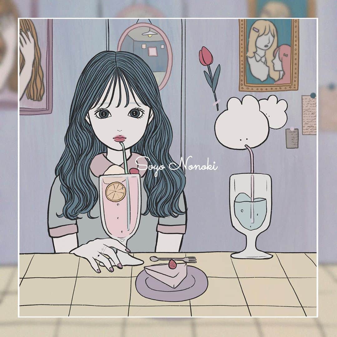 乃の木そよのインスタグラム：「うさぎと飲めるカフェ🐰🍹 . . .  #カフェ巡り #おしゃれさんと繋がりたい #おしゃれ女子 #インテリア#今日のメイク#お洒落さんと繋がりたい#今日のメイク #カフェ#カフェスタグラム #デザイン#カフェ好きな人と繋がりたい #コーディネート #ケーキ  #カフェ紹介 #コーデイラスト  #カフェ巡り好きな人と繋がりたい #鏡  #おしゃれさんと繋がりたい  #コスメ好きさんと繋がりたい #服好きな人と繋がりたい  #装飾 #コーデ #コスメ好きさんと繋がりたい #チューリップ #フリクロ #コスメ好きさんと繋がりたい」