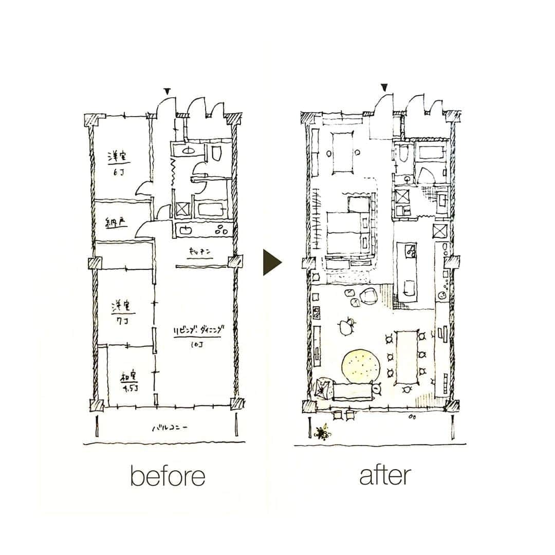 ムクリ［mukuri］さんのインスタグラム写真 - (ムクリ［mukuri］Instagram)「「飽きない家づくり」人生３つの転機を控えた柔軟な暮らし方〜kiko__502さんのリノベーションを探索！（前編）〜 ・ 真っ白な壁とコンクリートの天井。 シンプルと無機質の組み合わせの中に、無垢材をつかった家具や床の温もりをより一層感じるおうち。 ・ お風呂と洗面以外、仕切りのない部屋。 広々としたワンルームには、窓からたっぷりの日差しが降り注ぎます。明るくゆったりとした空間をつくり出すまでには取捨選択があったはず。 ・ そんな背景を伺いたくて @kiko__502 さんにお話をお聞きしました。 ・ ライフスタイルの変化を3つに区分けし、 その都度住まいのあり方、関わり方を変える考え方。 そして、リノベーション物件を探す際の 「自分たちでは変えられないモノゴト」といった視点。  思わずハッとさせられる内容でした。 マイホームは所有するものから、 増やしたり、手放したりと 新しい価値観も読んでいて共感します＾＾  @kiko__502 さん ありがとうございました！  ▶詳細はプロフィールのURLよりご覧ください﻿ プロフィールはこちらから﻿ @mukuri_official ・﻿  #マンションリノベーション #リノベーション #リノベ #renovation #ワンルーム #1R #中古マンション #マイホーム #モルタル #コンクリート #サンワカンパニー #無垢 #造作 #マンション暮らし #マイホーム計画 #マイホーム記録 #インテリア #interior #シンプルインテリア #シンプルライフ #シンプルな暮らし #ライフスタイル #暮らしを楽しむ #こどものいる暮らし #くらしの編集 #ムクリ」8月21日 21時05分 - mukuri_official