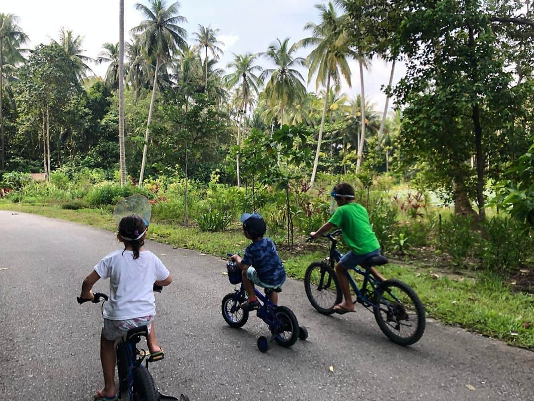 橋本麻里衣さんのインスタグラム写真 - (橋本麻里衣Instagram)「Daytrip to Pulau Ubin..☺︎ ＊ ＊ We brought frozen acai bowl for snack❤︎ ＊ 国外に出られない今年の夏休みの思い出は..友達家族と行ったウビン島。シーフードを食べてサイクリングする以外は何もないような小さな島だけど、緑いっぱいでシンガポールのお気に入りの場所のひとつです☺︎ ＊ #singaporelife#sglocallife#lifeinsingapore#igsg#sgig#coocaca#Coocaçasg#ItsAlwaysGood#シンガポールライフ#シンガポー生活#シンガポールカフェ#シンガポール在住#シンガポールおすすめ#シンガポール子育て#男の子のママ#生後19ヶ月#4歳#二児ママ#海外生活#美味しいデザート#スーパーフード　☺︎」8月21日 21時08分 - mariihashimoto