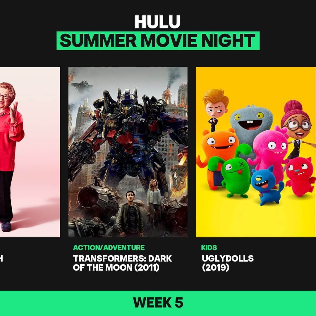 Hulu Home of Emmy-winningさんのインスタグラム写真 - (Hulu Home of Emmy-winningInstagram)「Put on your pajamas and break out the popcorn, it’s movie night. 🍿 #SummerMovieNights」8月22日 9時07分 - hulu