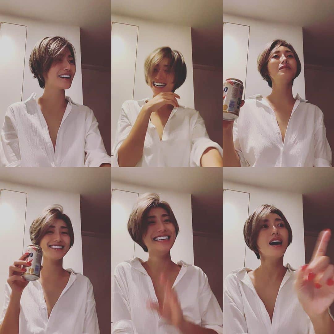 &mのインスタグラム：「昨夜もありがとうございました🥳🥳全部質問返せなくてごめんなさい😭また次回のライブでも答えるよん♡ わたしいつもビール飲んでるね🍻」