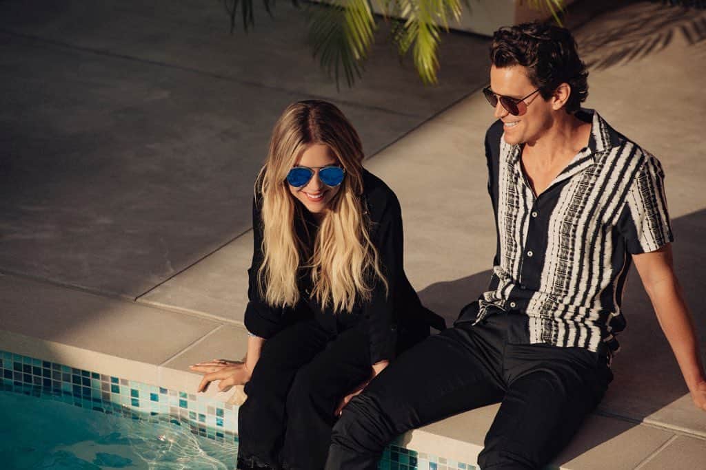 アシュレイ・ベンソンのインスタグラム：「Going live with @mattbomer today to talk about our new #bomerxbenzo collection. 11:30am PT/2:30 ET on @priverevaux ❤️」