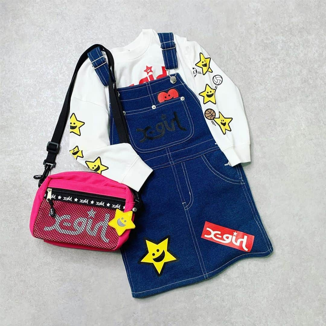 X-girl Stages Officialさんのインスタグラム写真 - (X-girl Stages OfficialInstagram)「X-girl Stages﻿ New arrival item﻿ ﻿ 様々なスポーツに取り組むキラッキーたちがにぎわいを見せる長袖Tシャツ♪ カットソーのデニムウラ毛素材のジャンスカはブルーとベージュの2カラーから選べます✨ 新作bagキラッキーのチャームがついたショルダーバッグ もキュート💕﻿ X-girl Stagesの最新アイテムをチェック‼️ ﻿ 🌟キラッキージャンスカ﻿ 9203301 ¥9300 size 80〜140cm﻿ ﻿ 🌟キラッキーロンT﻿ 9203204 ¥5900＋TAX size 80〜140cm﻿ ﻿ 🌟キラッキースパッツ﻿ 9203114 ¥3900＋TAX size 80〜140cm﻿ ﻿ 🌟ショルダーバッグ ﻿ 9203403 ¥4900＋TAX ﻿ ﻿ ••••••••••••••••••••••••﻿ ﻿ 🌈online shop special campaign🌈﻿ 本日より、X-girl Stages公式オンラインSHOPにて﻿ 秋の新作アイテムを2点以上お買い上げで﻿ 10％OFFに‼️﻿ ﻿ さらにファイナルセールに﻿ 超目玉アイテムが登場﻿ MAX70％OFF♪夏物最終処分♪﻿ ﻿ InstagramホームのURLからチェックしてね﻿ @narumiyaonline_official ﻿ ﻿ ••••••••••••••••••••••••﻿ ﻿ 🌈Instagram present campaign🌈﻿ ﻿ X-girl Stages & XLARGE KIDS連動企画﻿ ✨世界に10コだけ✨﻿ 非売品プレミアム限定トートバックを﻿ 各ブランド抽選で10名さま ﻿ 合計20名さまにプレゼント🎁✨﻿ ﻿ 🌟応募期間🌟﻿ 8/10(月)〜8/31(月)まで﻿ 詳しくはInstagramキャンペーン投稿をチェック﻿ ﻿ ••••••••••••••••••••••••﻿ ﻿  #xgirlstages#xlargekids #xgs #xlk #xgirl #xlarge  #エックスガールステージス#エックスガール#えっくすがーる#エクストララージキッズ#narumiyaonline #ナルミヤオンライン #プレゼントキャンペーン #プレゼント企画  #FALLcollection #秋コレクション #秋物#新作 #キッズコーデ #女の子のママ #男の子ママ#女の子ママとつながりたい #男の子ママと繋がりたい　﻿ #キラッキー#🌟﻿ ﻿ ﻿ ﻿」8月22日 0時35分 - xgirlstages