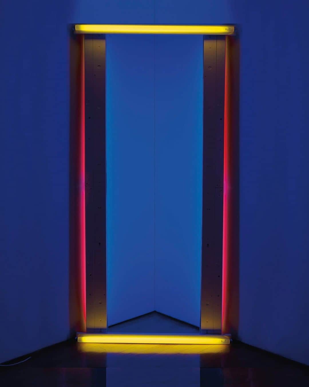 オーレリービダマンのインスタグラム：「Inspiration phot: Dan Flavin, untitled to Barnett Newman, 1970 #inspiration」