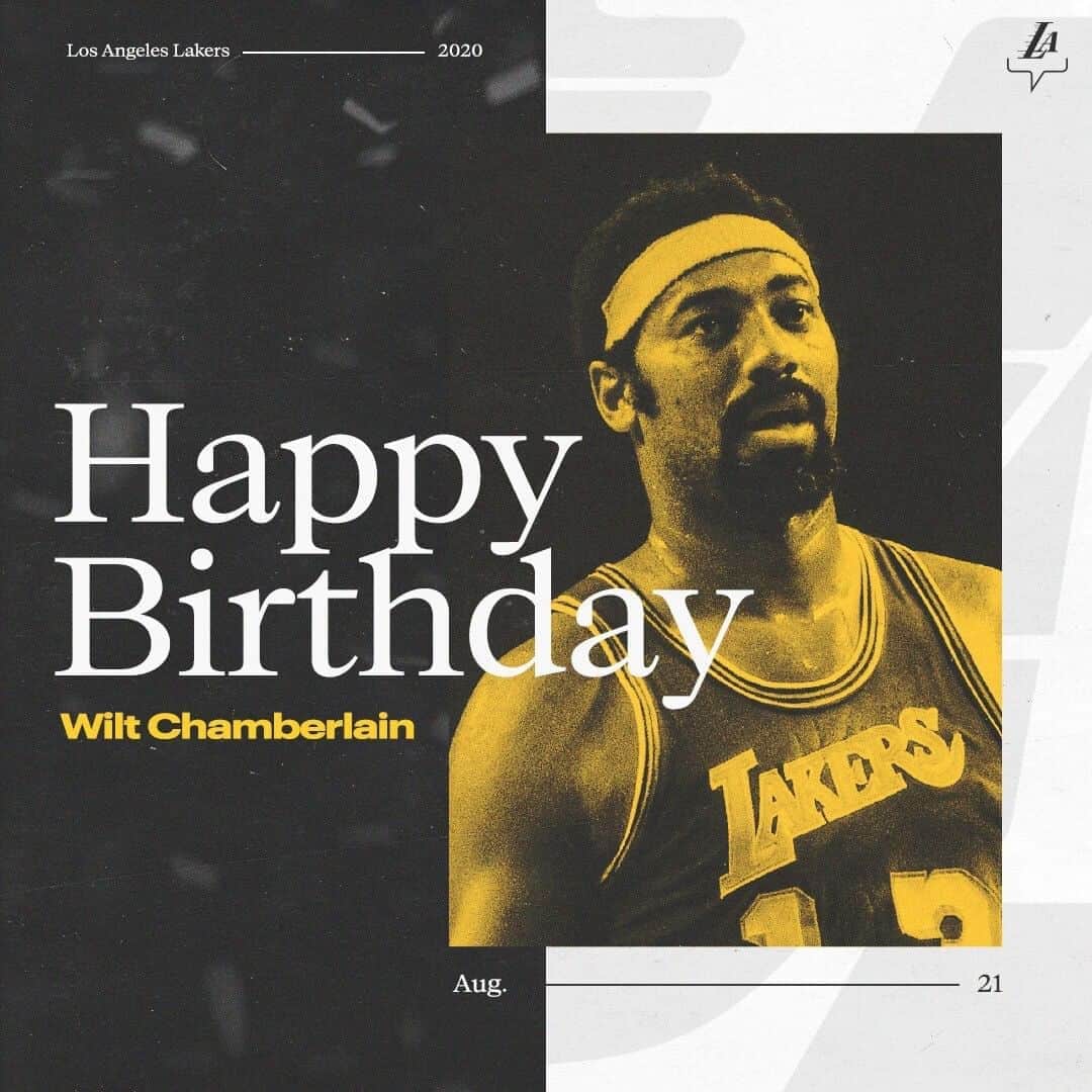 Los Angeles Lakersさんのインスタグラム写真 - (Los Angeles LakersInstagram)「Happy birthday to the man, myth, and legend: Wilt Chamberlain 🎂💯」8月22日 1時31分 - lakers