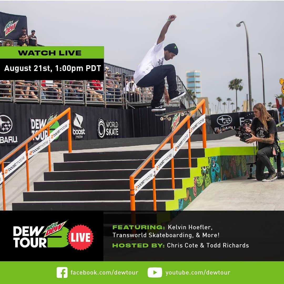 ケビン・ホーフラーのインスタグラム：「Today 1pm Live at @twskate @dewtour 📷: @cortizphoto」