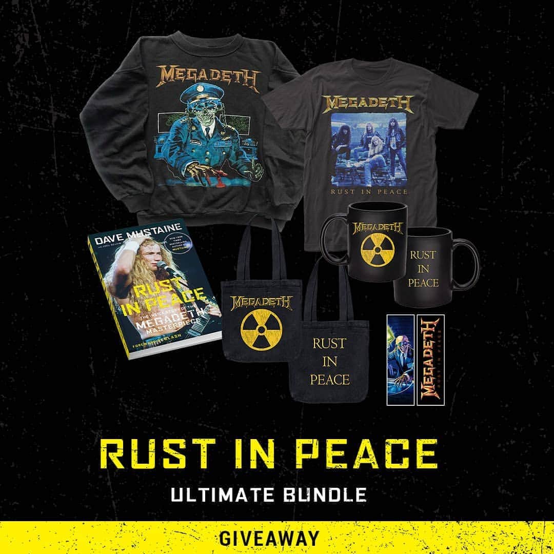 Megadethさんのインスタグラム写真 - (MegadethInstagram)「Enter for your chance to win the RUST IN PEACE ULTIMATE BUNDLE including the hardcover book signed by Dave Mustaine, vintage Megadeth merch, and more. Enter Now! rustinpeace.shop.musictoday.com/page/sweepstakes (link in bio)」8月22日 3時15分 - megadeth