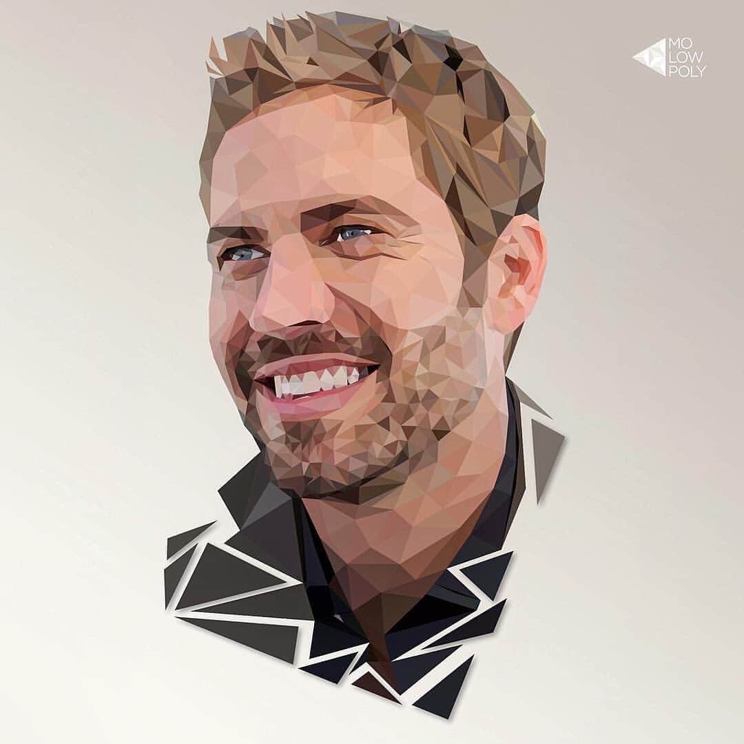 ポール・ウォーカーのインスタグラム：「Such a cool digital design by @molowpoly from Germany! 🇩🇪 #FanArtFriday #TeamPW」