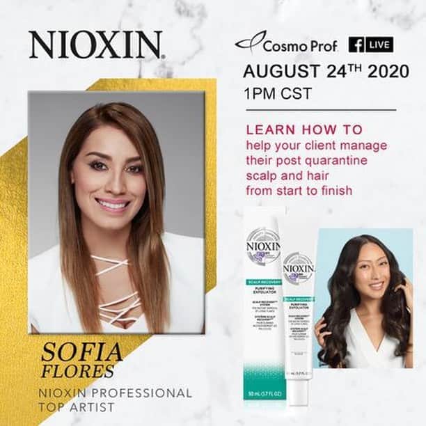 CosmoProf Beautyさんのインスタグラム写真 - (CosmoProf BeautyInstagram)「Better make room on your calendar, you're not going to want to miss this upcoming #FacebookLive 📅⁣ ⁣ Join us this Monday, August 24th, at 1 PM CST for a live event with NIOXIN Top Artist @foreveryounngg. Sofia will be demonstrating how to help your client manage their post quarantine scalp and hair from start to finish.⁣ ⁣ Don't forget to give us a 👍 on Facebook to receive notifications once we go live!⁣⁣⁣ ⁣ #cosmoprofbeauty #licensedtocreate #nioxin #freeeducation #webinar #hairtutorials #haireducation #hairtips #howtodohair」8月22日 5時00分 - cosmoprofbeauty