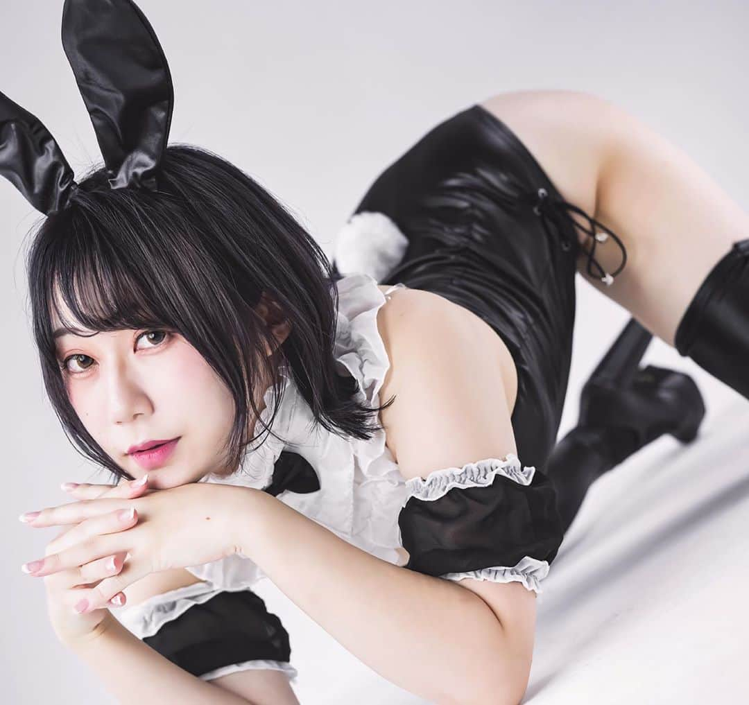 狭間るかのインスタグラム：「bunny🐰  #狭間るか　#グラドル  #撮影会モデル　#バニー　#bunnygirl #黒髪　#佐賀」