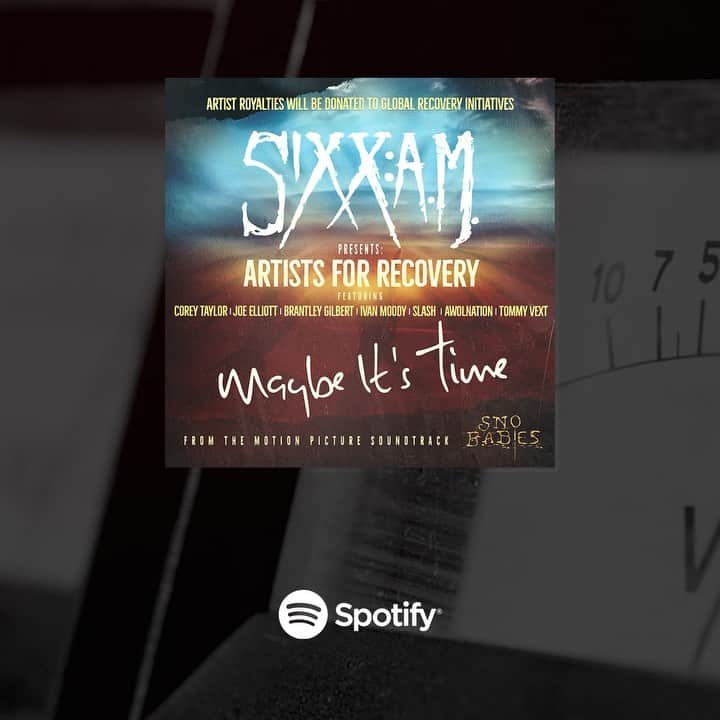 SIXX:A.M.のインスタグラム：「Big shout out to @allihagendorf & @spotify for featuring “Maybe It’s Time” featuring Corey Taylor, Joe Elliot, Brantley Gilbert, Ivan Moody, Slash, AWOLNATION, and Tommy Vext on Rock Hard and Rock Ballads. Thank you for showing support and helping us raise money for the Global Recovery Initiative! You rock!」