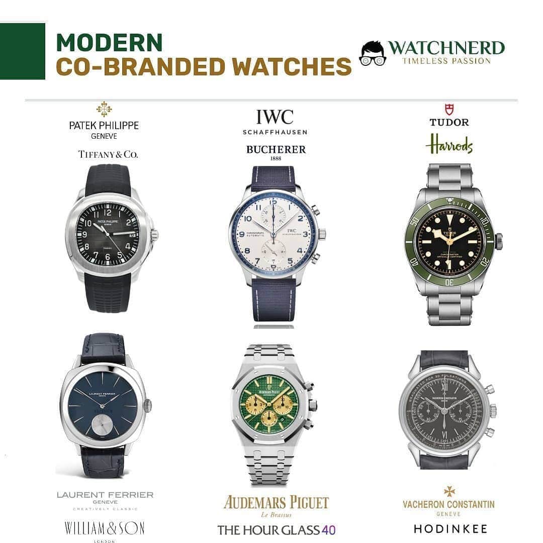 Daily Watchさんのインスタグラム写真 - (Daily WatchInstagram)「Modern co-branded watches. Did you already know all of them? 🤔 In this case retailers are awarded with exclusivity for access to their customers and most times highly collectable watches come out of it. Graph via @watchnerdofficial」8月22日 17時46分 - dailywatch