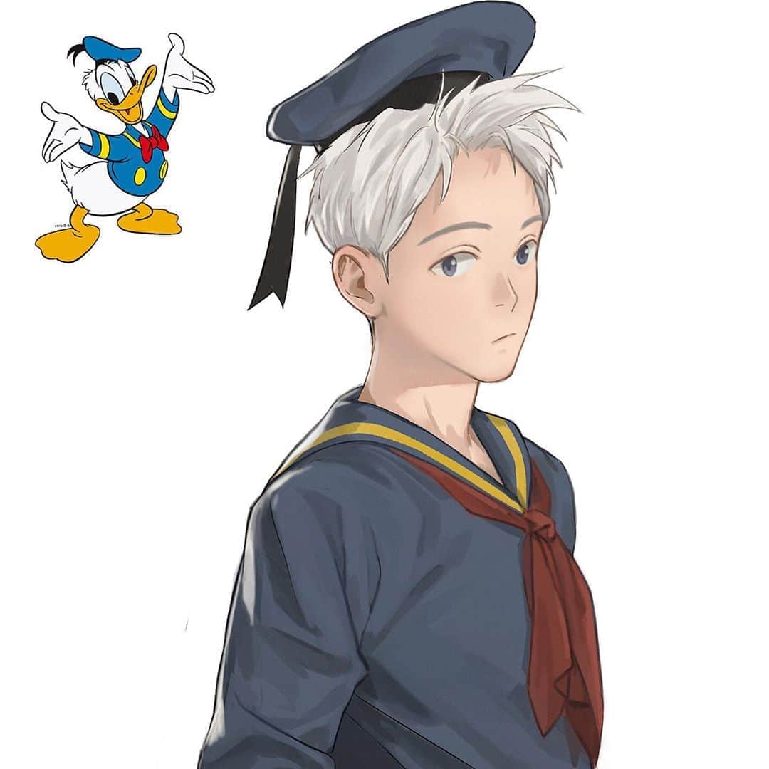 のインスタグラム：「#donaldduck？ 🦆 #redraw #disney #photoshop #digitalart #ディズニー #ドナルドダック」