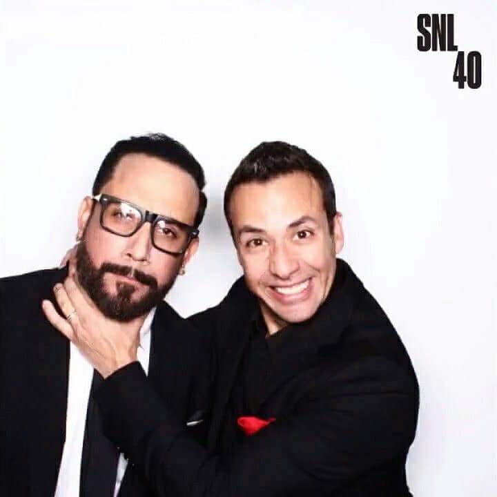A.J.のインスタグラム：「What can I say about the sweetest guy I know? We have known you for almost 30 years. You’re a true friend, a gentleman, an amazing father, and an amazing husband. You’re my brother from another mother and I love you with all my heart, buddy! I wanna wish you the happiest of birthdays and I hope you have a great day. PS yes I do miss you, sorry no birthday gift this year except a gift of my handsome face LOL」
