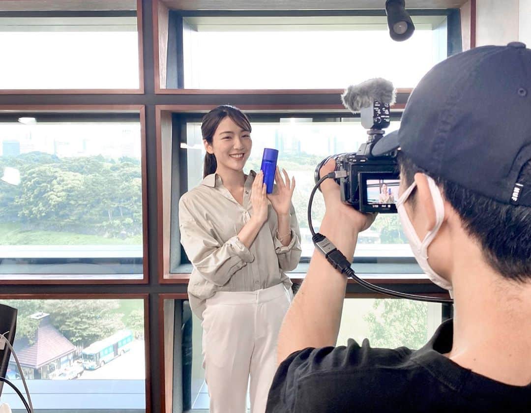 淡輪優希のインスタグラム：「TOKYOFM @tokyofm_official さんで#KOSE Healing Blueの動画撮影をしてきました📹#コーセー さんの化粧水がガラッとイメージチェンジ✨お楽しみに〜」