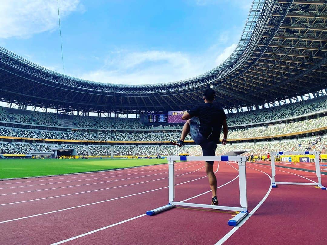 桐生祥秀のインスタグラム：「新国立競技場  #陸上競技 #100m  #桐生祥秀  #日本生命  #asics」