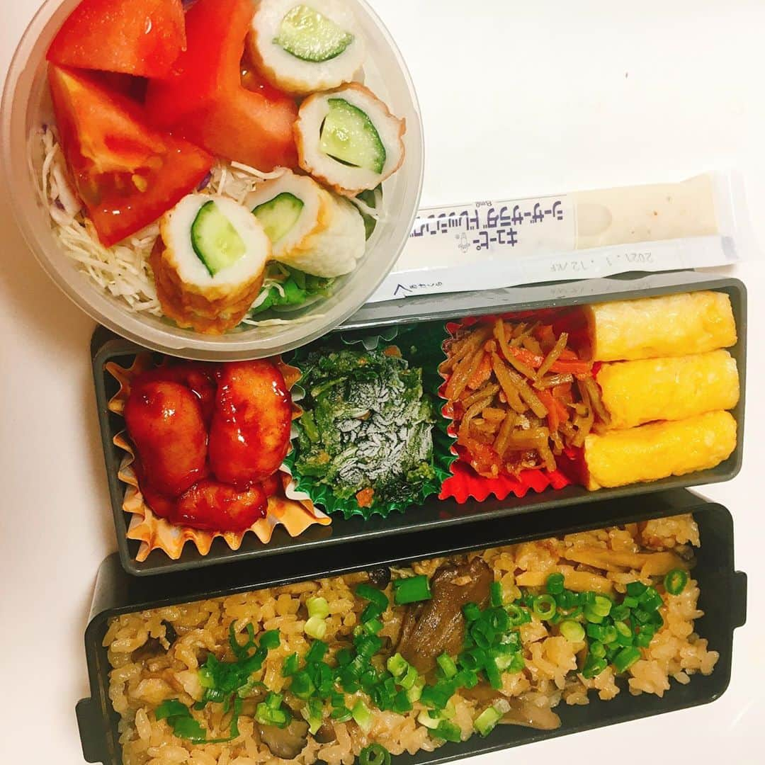 水野愛日さんのインスタグラム写真 - (水野愛日Instagram)「最近のお弁当  #まなびごはん #お弁当 #おべんとう記録 #女子弁当 #おべんとう作り楽しもう部 #お弁当生活 #ワンパターン弁当 #たまごやき はだいたい入る #弁当女子 #簡単弁当 #冷凍食品も使います たまに #お弁当作り楽しもう部」8月22日 21時04分 - mizunomanabi