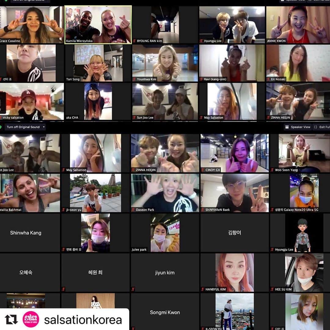 グレイス・カサリーノさんのインスタグラム写真 - (グレイス・カサリーノInstagram)「#Repost @salsationkorea with @make_repost ・・・ - 온라인 세상은 우리에게 전세계 모든 살세이션 가족들을 만날수 있는 기회를 제공합니다.- 💕💕💕💕💕 Thank you all for joining this online #SALSATION Workshop 💻 with SMTs @natashabakhmat @grace.casalino and @salsation_kami  ⭐️⭐️⭐️⭐️⭐️ We hope you like it 🙏🏼 #salsation #salsationonline #salsationkorea #salsationworkshop」8月22日 22時08分 - grace.casalino