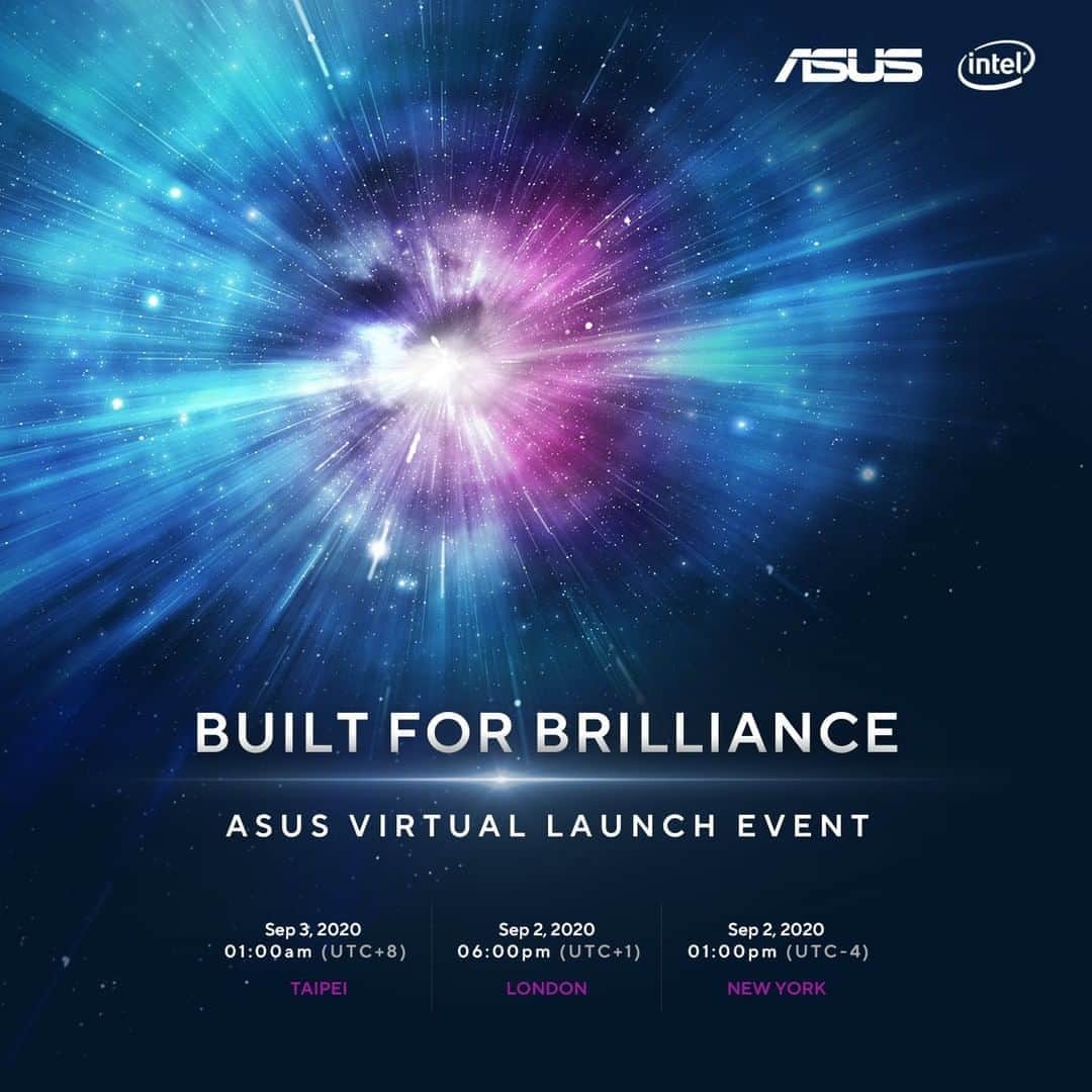 ASUSさんのインスタグラム写真 - (ASUSInstagram)「You're invited to a brilliant #ASUS virtual launch event on September 3rd! Stay tuned to find out more about what is #BuiltforBrilliance. ✨ Click the link in bio.」8月22日 22時12分 - asus
