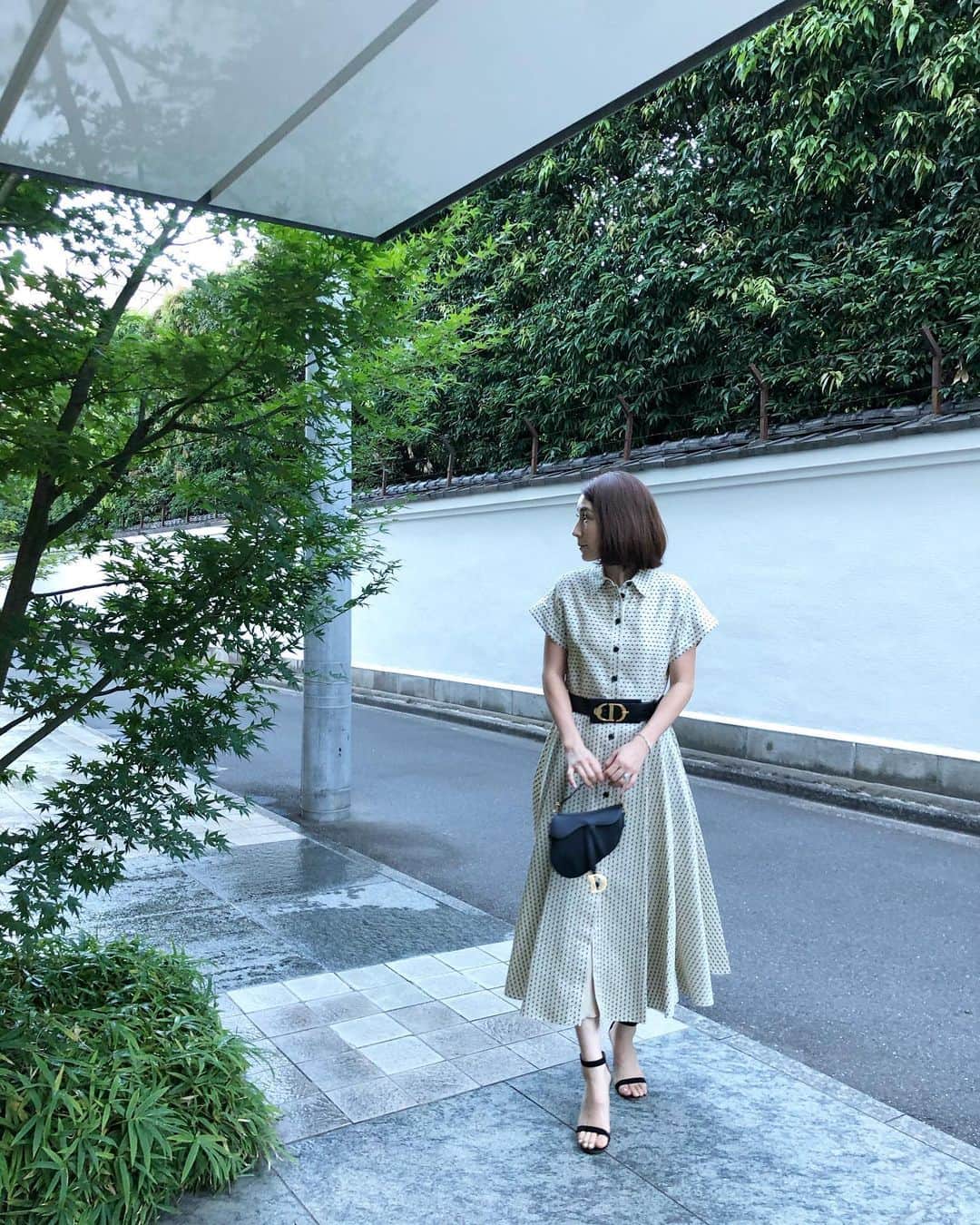 髙田麻紀子のインスタグラム：「❤︎ . @dior 🖤🤍 . #instagram #instalike #instapic  #fashion #ootd #outfit #cordinate #過去pic」
