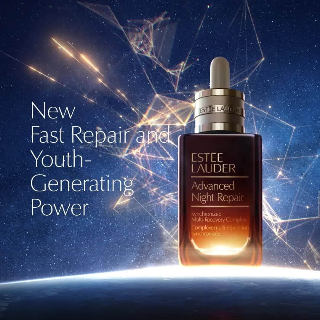 のインスタグラム：「Welcome to the future of skincare: NEW Advanced Night Repair! First invented in 1982, our number one #serum just got even better with NEW fast repair. Leave a ✨ if you can’t wait to try NEW #AdvancedNightRepair!」