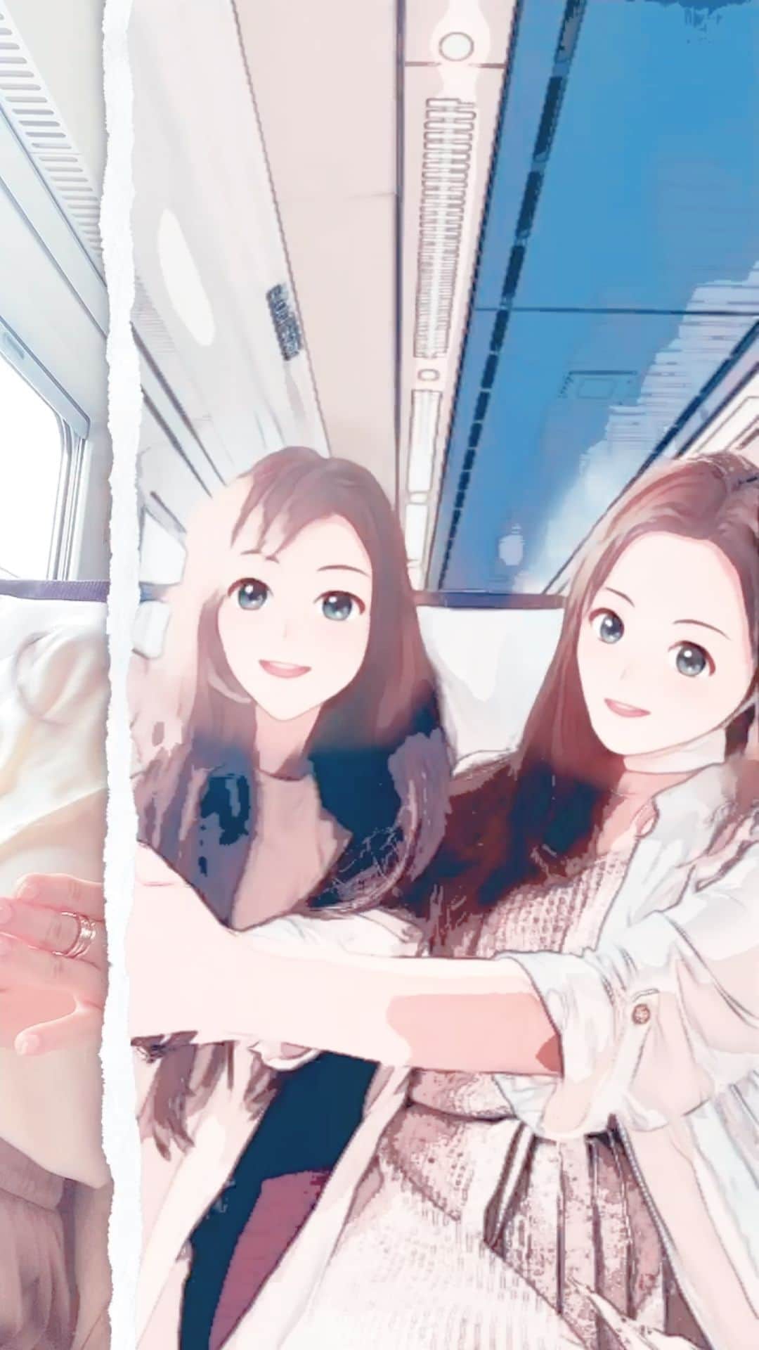 淡輪優希のインスタグラム：「のほほん女子旅感🌿リールとはなんぞや。っていうお試し投稿です🤘最近はアプリで2次元にもなれちゃうのねー」
