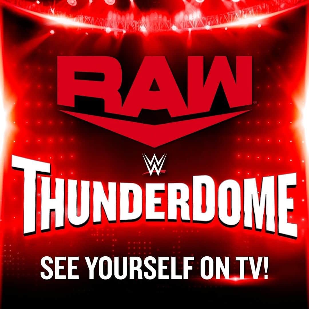 WWEさんのインスタグラム写真 - (WWEInstagram)「Join fans from around the world live on TV! Register now for your virtual seat in the #WWEThunderDome during #WWERaw! Link in bio to register.」8月23日 1時23分 - wwe
