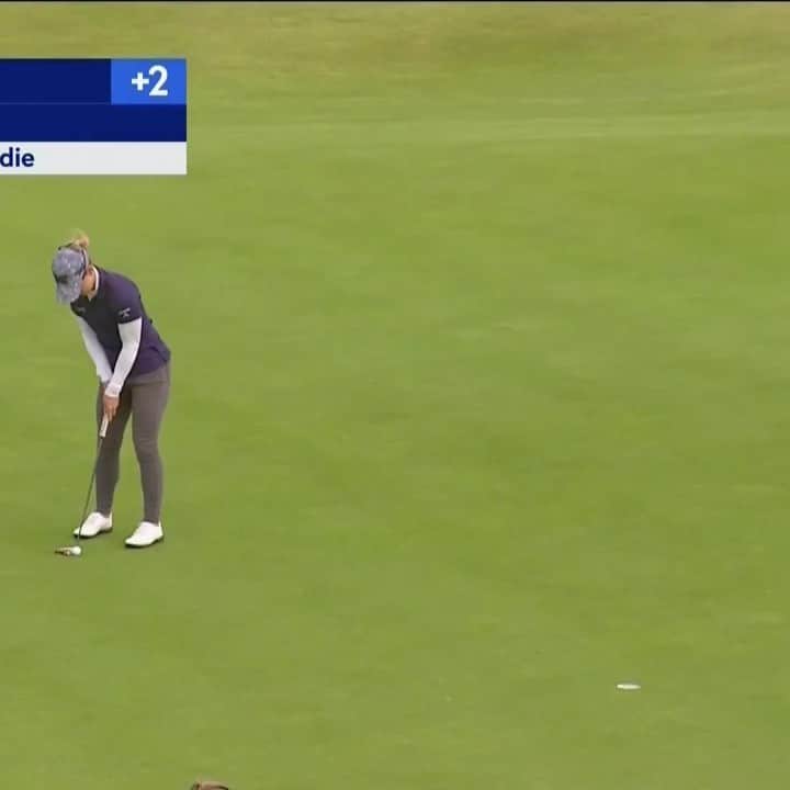 のインスタグラム：「It’s amazing what happens when you get the ball to the hole. Let’s see if we can get a few more of these tomorrow @aigwomensopen」
