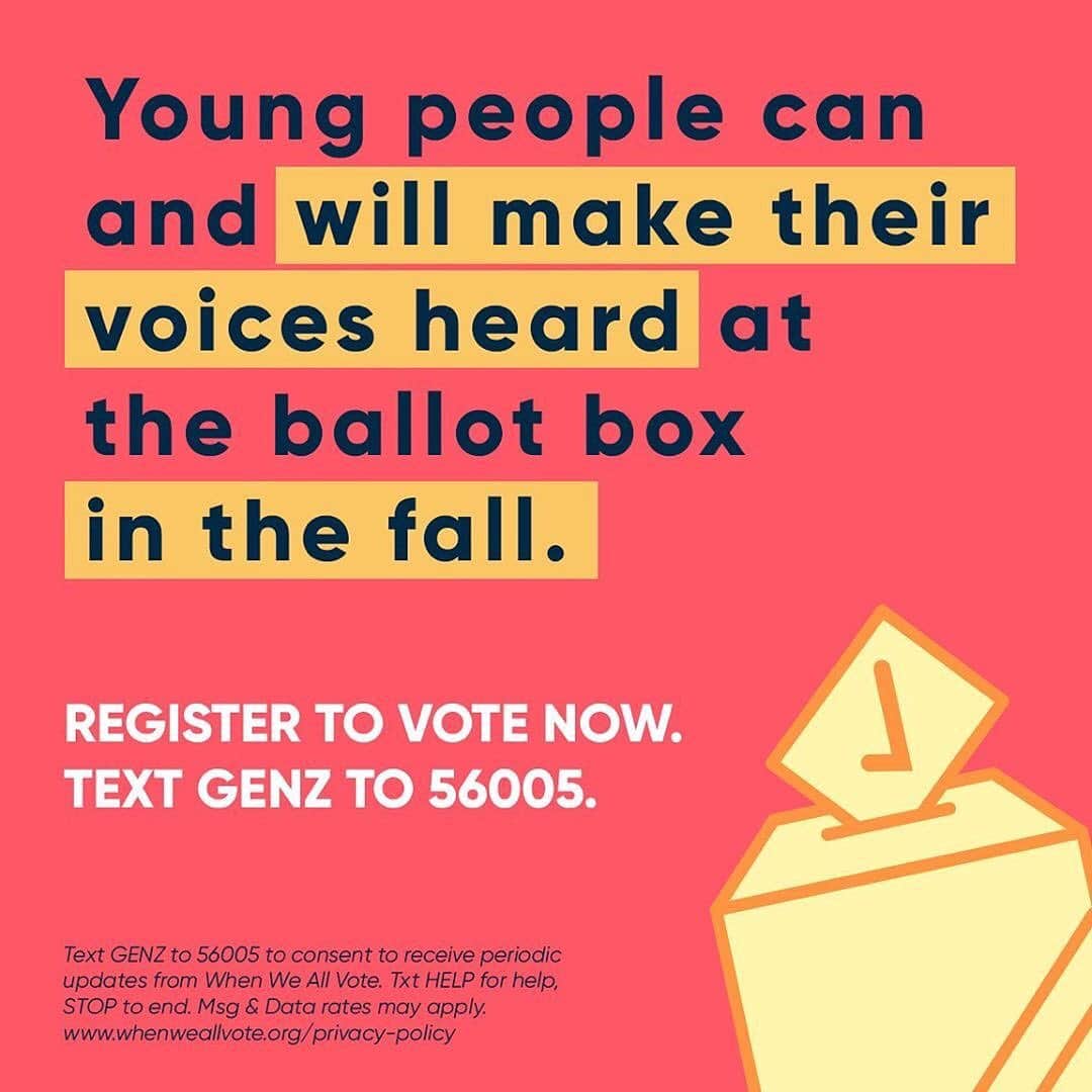 JR・ボーンさんのインスタグラム写真 - (JR・ボーンInstagram)「Repost from @whenweallvote • We’ve got to close the race and age gap in voter participation and give young people the chance to make their voices heard this fall. Text GENZ to 56005 to get registered, and and tag five friends below #MyStartingFive 🗳👏」8月23日 5時39分 - jrbourne1111