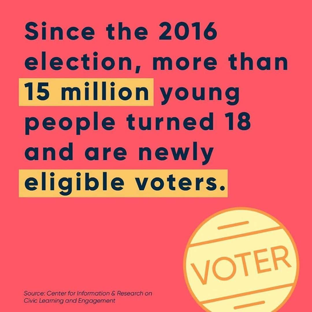 JR・ボーンのインスタグラム：「Repost from @whenweallvote • We’ve got to close the race and age gap in voter participation and give young people the chance to make their voices heard this fall. Text GENZ to 56005 to get registered, and and tag five friends below #MyStartingFive 🗳👏」