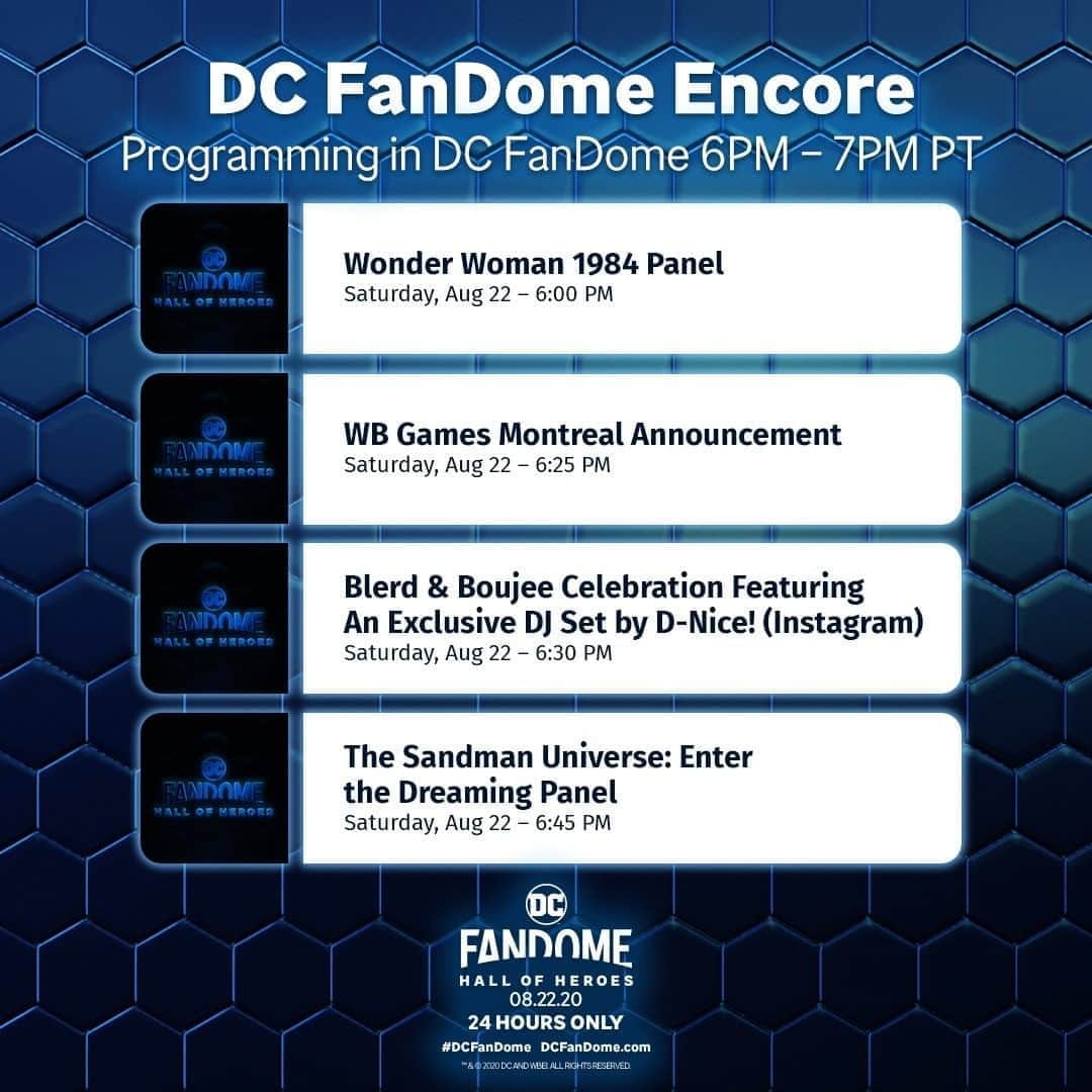 Warner Bros. Picturesさんのインスタグラム写真 - (Warner Bros. PicturesInstagram)「#DCFanDome, WE MADE IT! Grab a snack, use the bathroom, and get ready to do it all over again! Check out what's to come in the next hour. First up, an Encore showing of the WW84 Panel!」8月23日 10時05分 - wbpictures