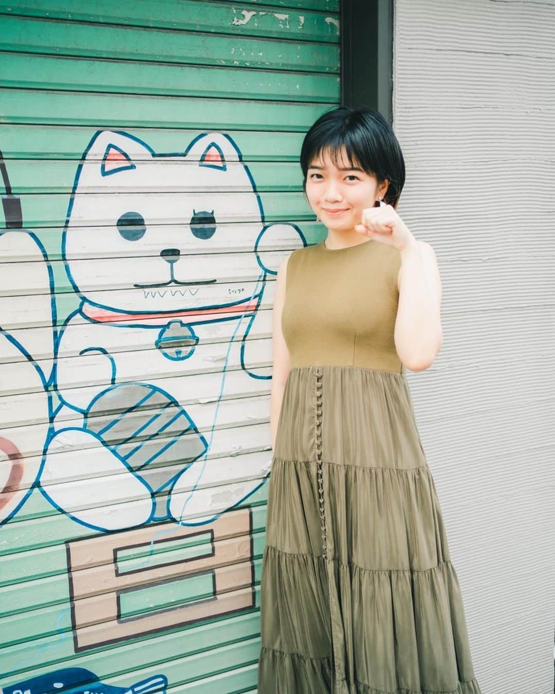 田村華子さんのインスタグラム写真 - (田村華子Instagram)「. おはようございます 昨日は自転車で大コケしたので 今日はいいことがあると信じています  願掛けに招き猫🐱」8月23日 10時43分 - hanako__dayo