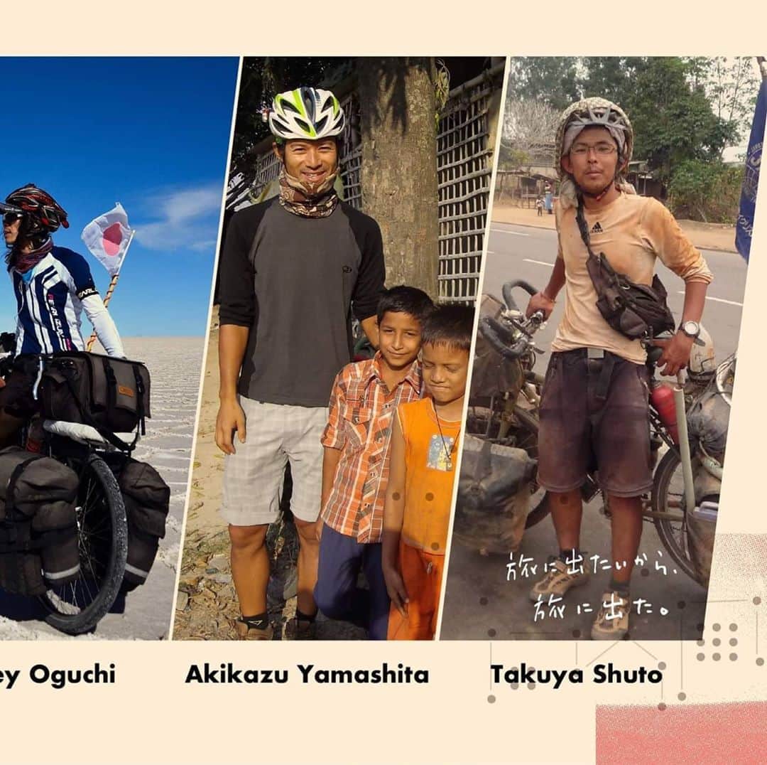 山下晃和さんのインスタグラム写真 - (山下晃和Instagram)「【BIKE&JORNEY】10月に開催される写真展  自転車と写真とことば「目的のない旅展」  世界を旅した13人のサイクリストによるリレートーク第2回目に出演します  MCはお馴染み、地球を巡る自転車冒険家の小口良平くんと、今回はじめてお話をさせていただく周藤卓也さんとのセッションです。  お二人とも世界一周サイクリストなので、僕よりもはるかに長いキョリ、そして時間を海外で過ごされています。  旅のお話は、僕のほうも興味津々です。  下記のgrav bicycleのFacebook LIVEもしくは You Tubeでhttps://youtu.be/tKArmUsf6bg 8/24（月）夜20:00から  将来、海外を自転車で走ってみたい方、旅に行きにくい今、旅に思いを馳せたい方、ただ単にヒマな方、ぜひ遊びに来てください。質問等もありましたらコメントの方へよろしくお願い致します。  こちらは生配信です。 お見逃しなく！！  https://www.facebook.com/gravbicycle/  #bicycle #journey  #travel #自転車ツーリング #海外自転車旅 #小口良平 さん #周藤卓也 さん #旅サイクリスト #世界一周 #生配信 #目的のない旅展 #辰野美術館  #サイクリング #ツーリング #touring #自転車旅 #travelbybike #長野県 #最後のは小口くんの新刊です #gravbicycle #辰野町」8月23日 22時46分 - travel_akikazoo