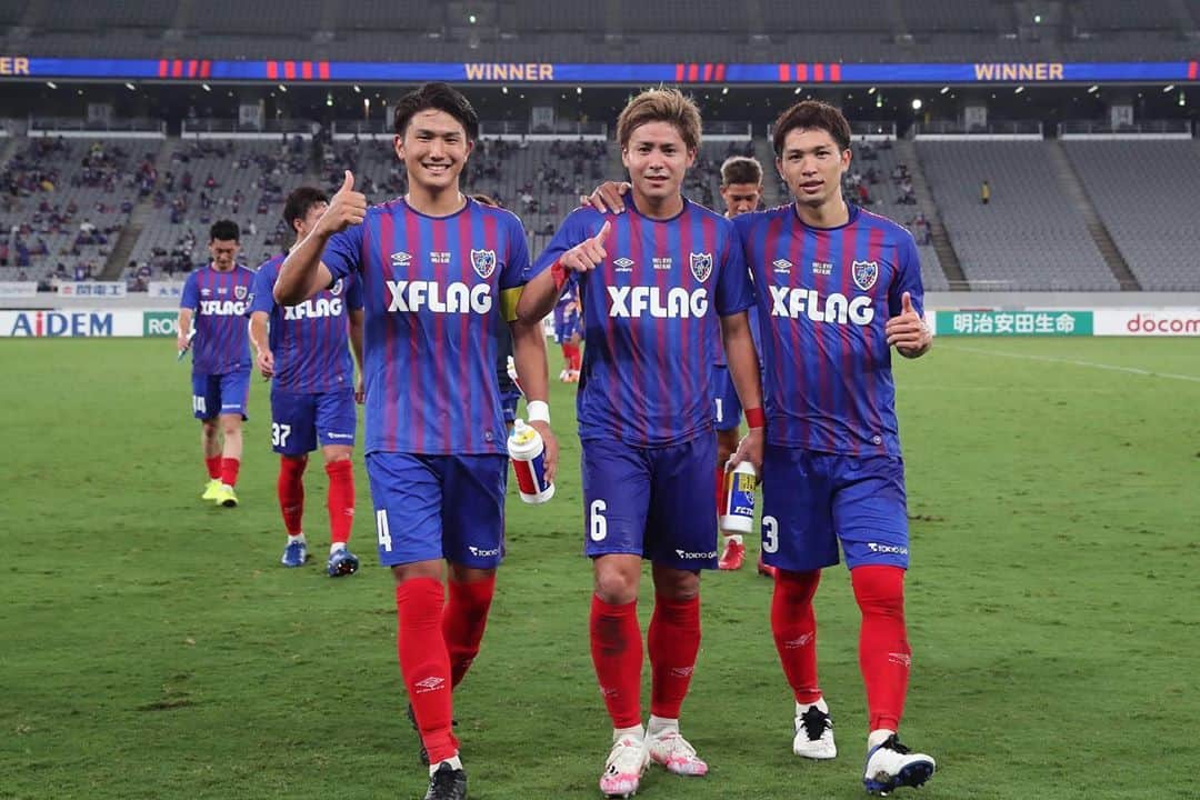 小川諒也のインスタグラム：「Win👊 応援ありがとうございました！ #fctokyo #小川諒也」