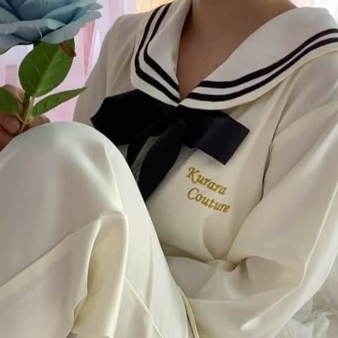 双木昭夫のインスタグラム：「本日23日の21時より、新作のルームウェアを販売します。数に限りがありますので気になる方はお早めにお願いします、ホワイトとネイビー各7900えん（税別）ですn URLはプロフィールから飛べます しかりしたサテンの生地です」