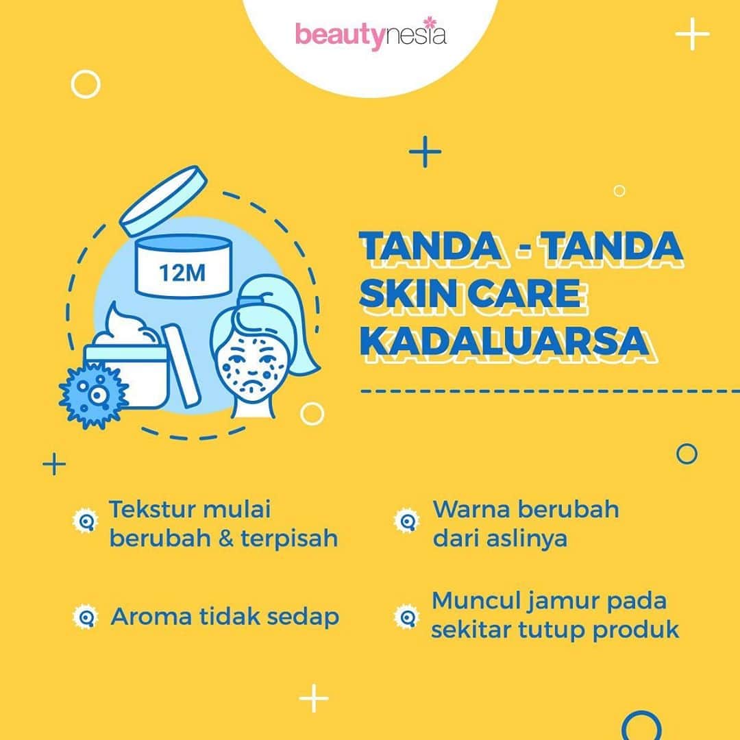のインスタグラム：「Taukah kamu Beautynesian, ternyata untuk tau skincare sudah kadaluarsa atau belum, bukan cuma dilihat dari expiry date nya aja. Ada beberapa tanda skincare yang sudah kadakuarsa yang harus kamu tau supaya gak terjadi masalah pada kulit kamu.⁣⁣⁣ ⁣⁣⁣ #BeautynesiaID #Beautynesia #Skincare #SkincareKadaluarsa #SkincareTips」