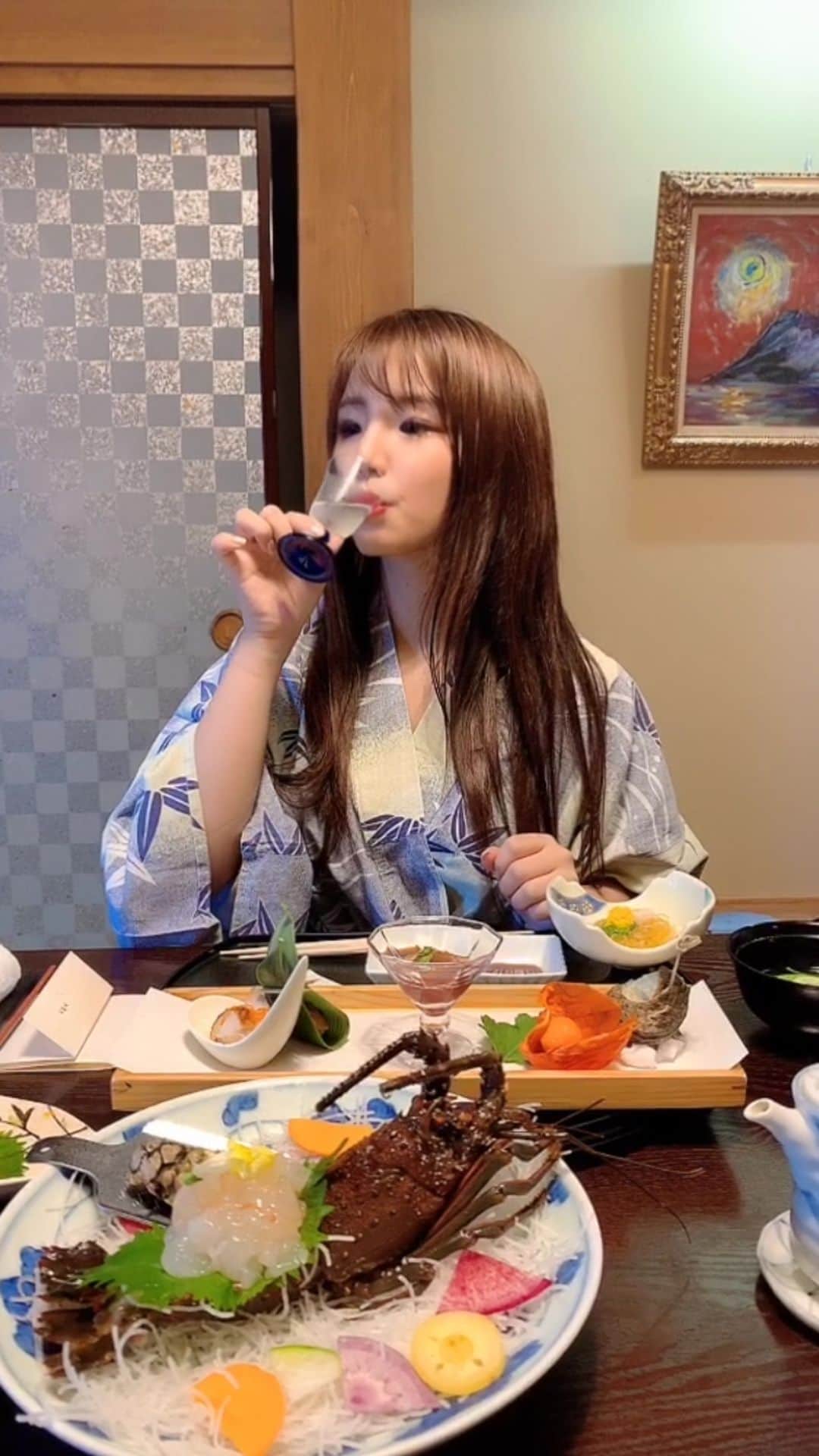 のインスタグラム：「熱海最高だわ〜♥️Japanese hotel style 👘」