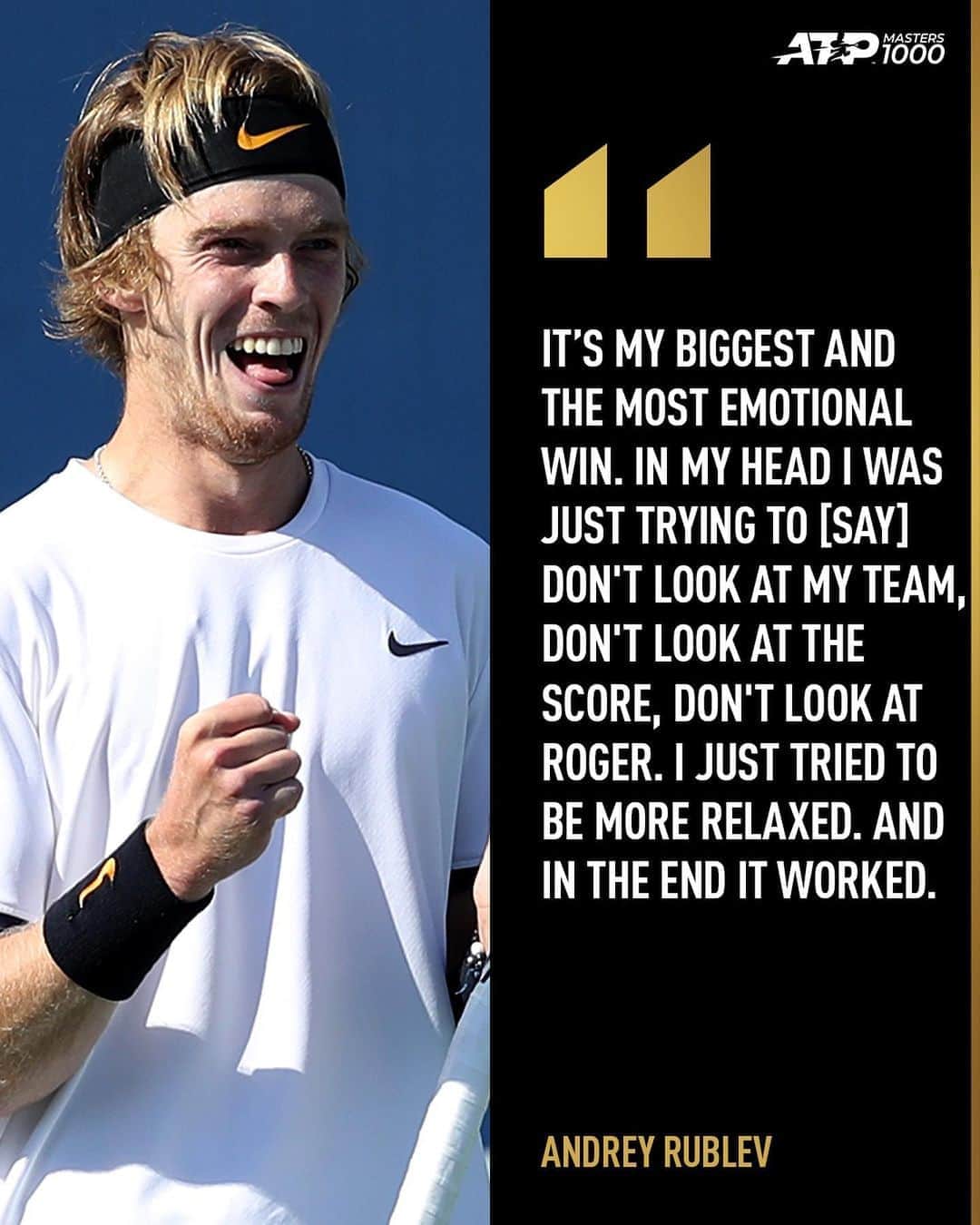ATP World Tourさんのインスタグラム写真 - (ATP World TourInstagram)「Defeating Federer in 62 minutes? 😮  From qualifying to the quarters in 2019, @andreyrublev returns to @cincytennis today 💪」8月23日 20時36分 - atptour